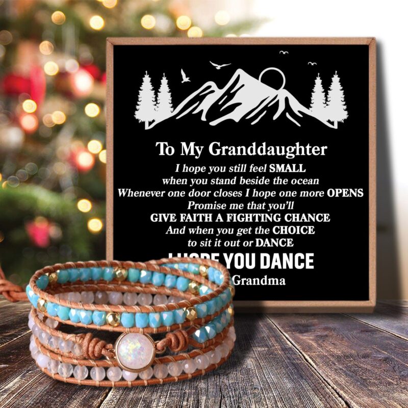bracelets for granddaughter grandma to granddaughter i hope you dance crystal beaded bracelet giveme gifts 30153798352957