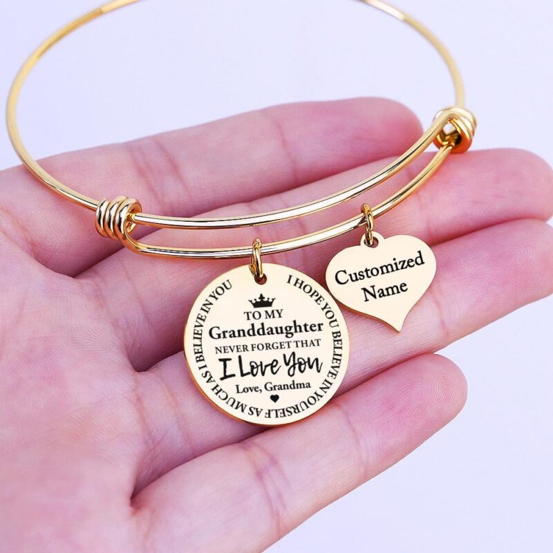 bracelets for granddaughter grandma to granddaughter i love you customized name bracelet giveme gifts 28000082788413