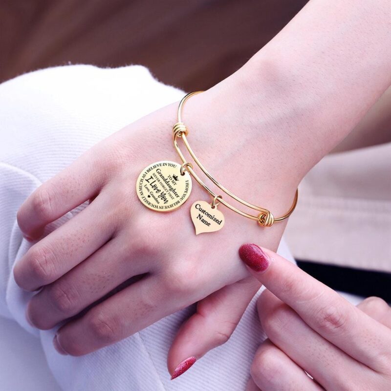 bracelets for granddaughter grandma to granddaughter i love you customized name bracelet giveme gifts 28000082886717