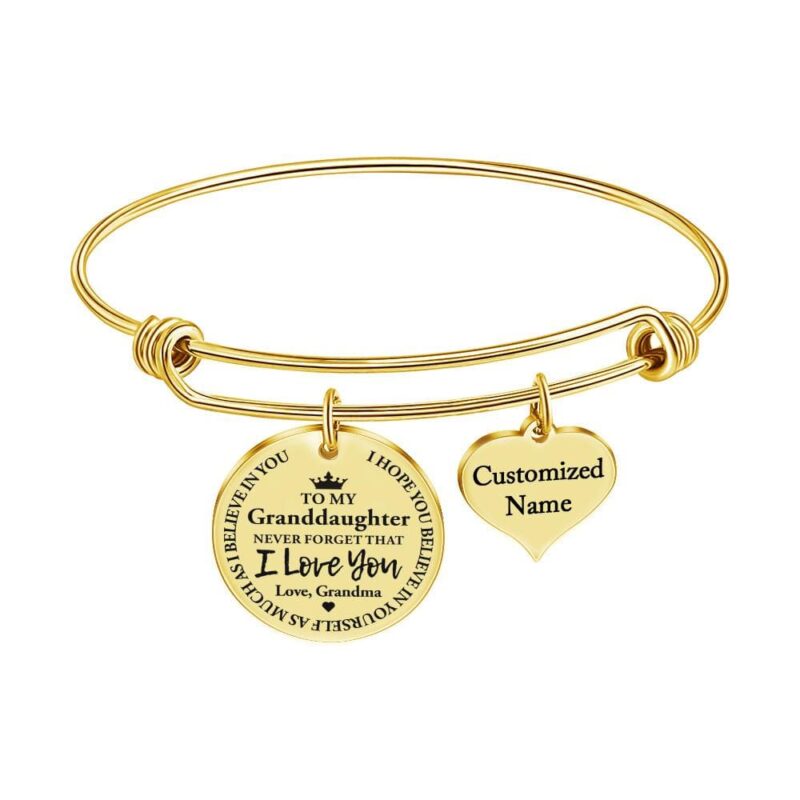 bracelets for granddaughter grandma to granddaughter i love you customized name bracelet gold giveme gifts 28000082755645
