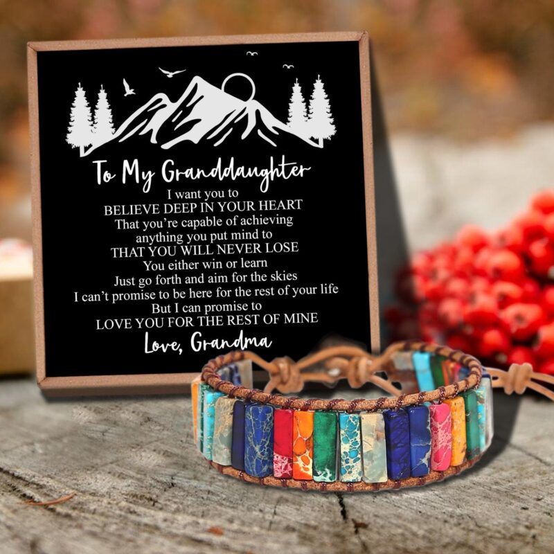 bracelets for granddaughter grandma to granddaughter you will never lose gemstones chakra bracelet giveme gifts 31067503099965