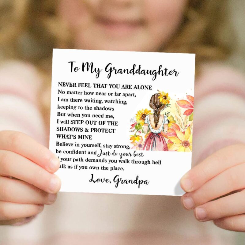bracelets for granddaughter grandpa to granddaughter never feel that you are alone crystal beaded bracelet giveme gifts 30084057169981