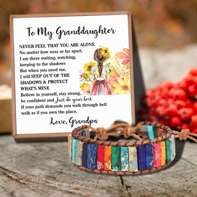bracelets for granddaughter grandpa to granddaughter you are not alone gemstones chakra bracelet giveme gifts 31072291815485