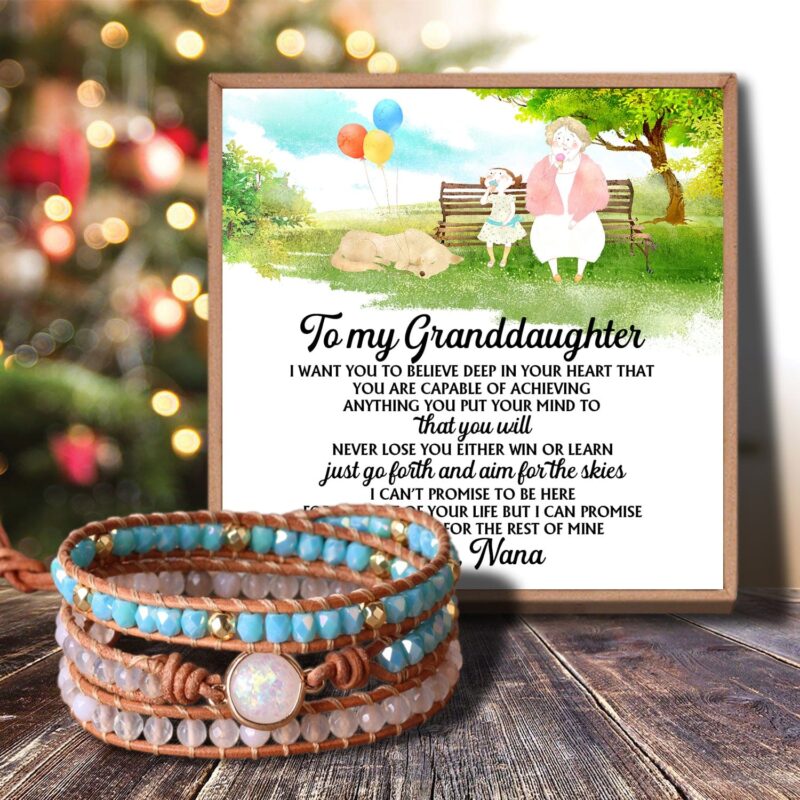 bracelets for granddaughter nana to granddaughter believe deep in your heart crystal beaded bracelet giveme gifts 30153618030653