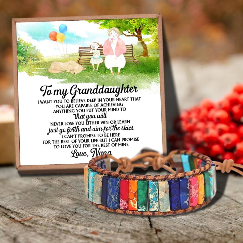 bracelets for granddaughter nana to granddaughter believe deep in your heart gemstones chakra bracelet giveme gifts 31072403292221