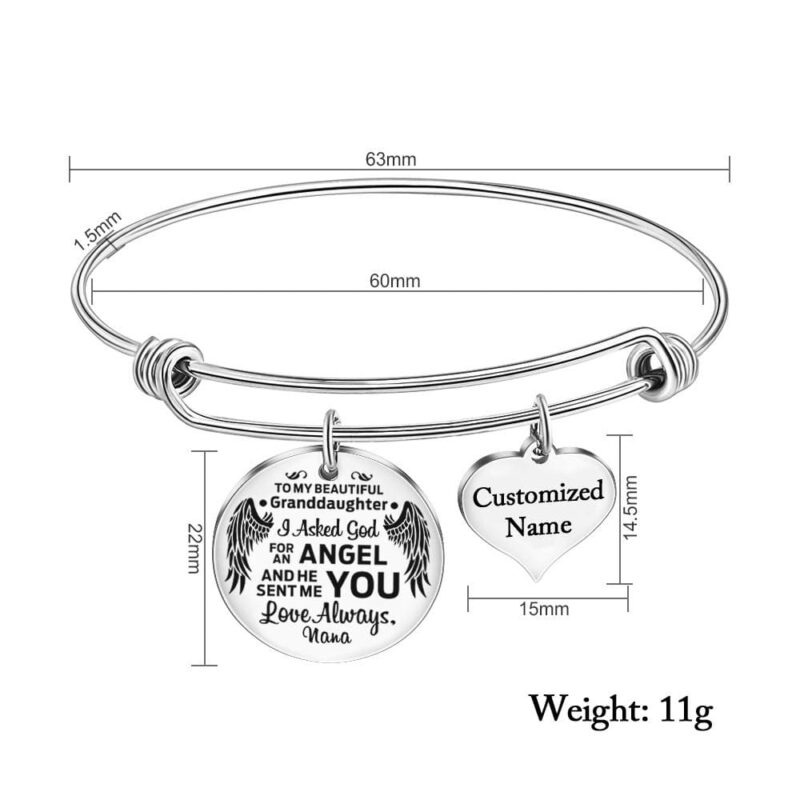 bracelets for granddaughter nana to granddaughter love always customized name bracelet giveme gifts 28001144700989