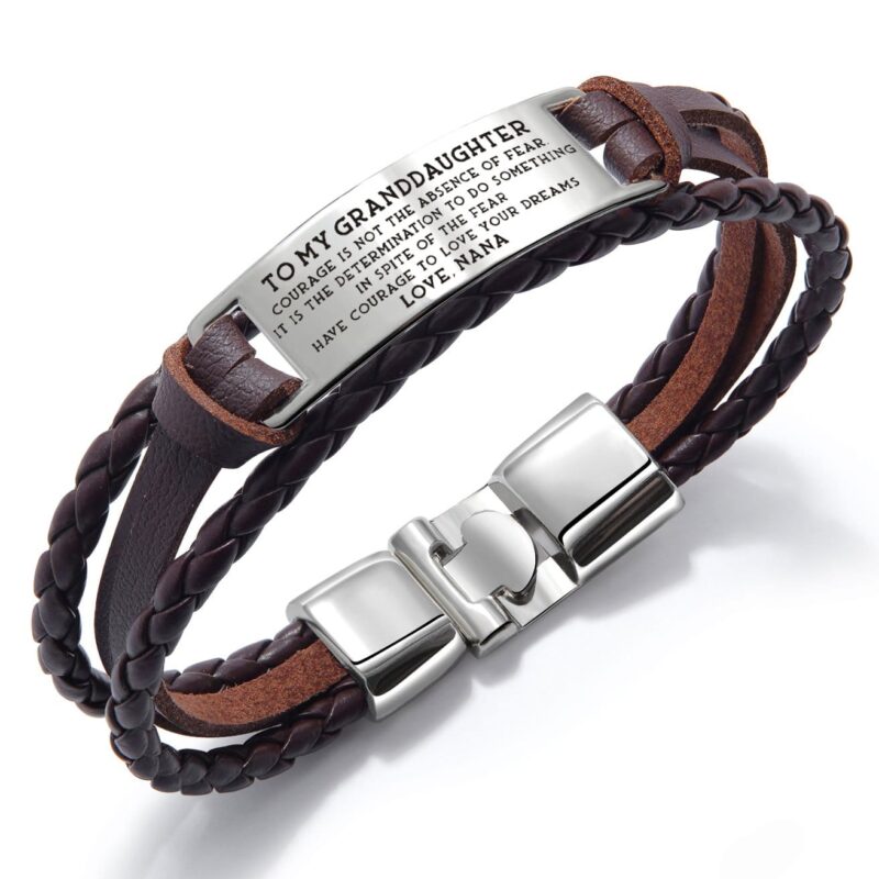 bracelets for granddaughter nana to granddaughter to love your dreams leather bracelet brown giveme gifts 28026059980861