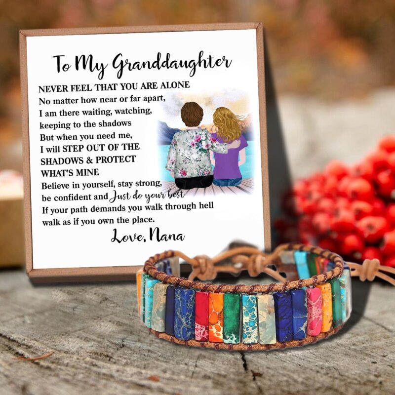 bracelets for granddaughter nana to granddaughter you are not alone gemstones chakra bracelet giveme gifts 31072288473149