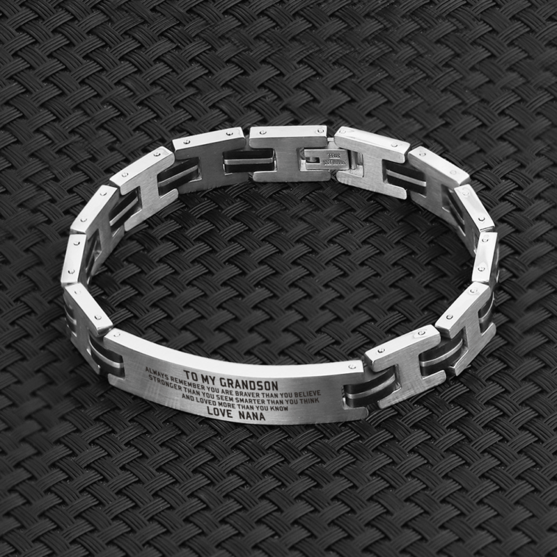 bracelets for grandson nana to grandson you are loved more engraved men s bracelet giveme gifts 28364546211901