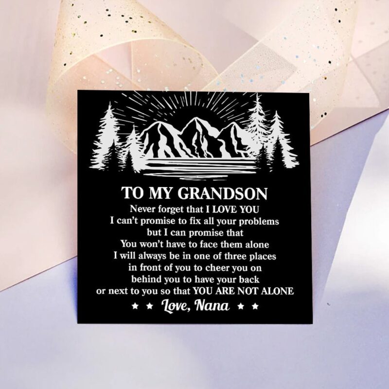 bracelets for grandson nana to grandson you are not alone personalized name bracelet giveme gifts 31093614673981