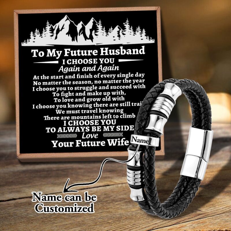 bracelets for husband to my future husband i choose you personalized name bracelet giveme gifts 31184026697789