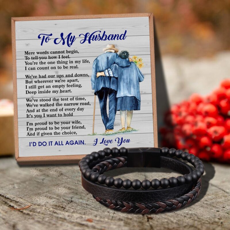 bracelets for husband to my husband i am proud to be your wife black beaded bracelets for men giveme gifts 29573780242493