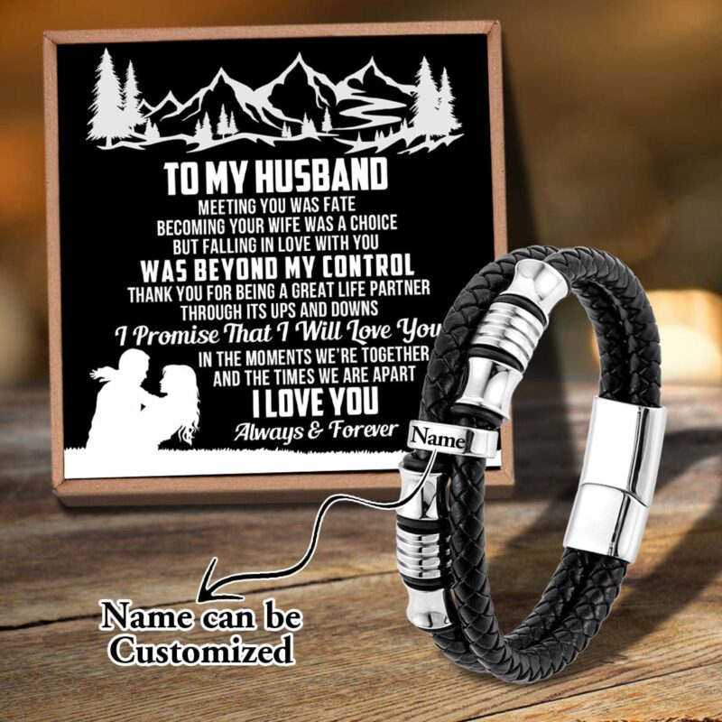 bracelets for husband to my husband i love you always and forever personalized name bracelet giveme gifts 31202833563709