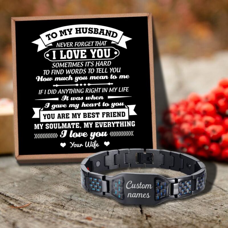 bracelets for husband to my husband my everything customized name bracelet giveme gifts 29821198270525