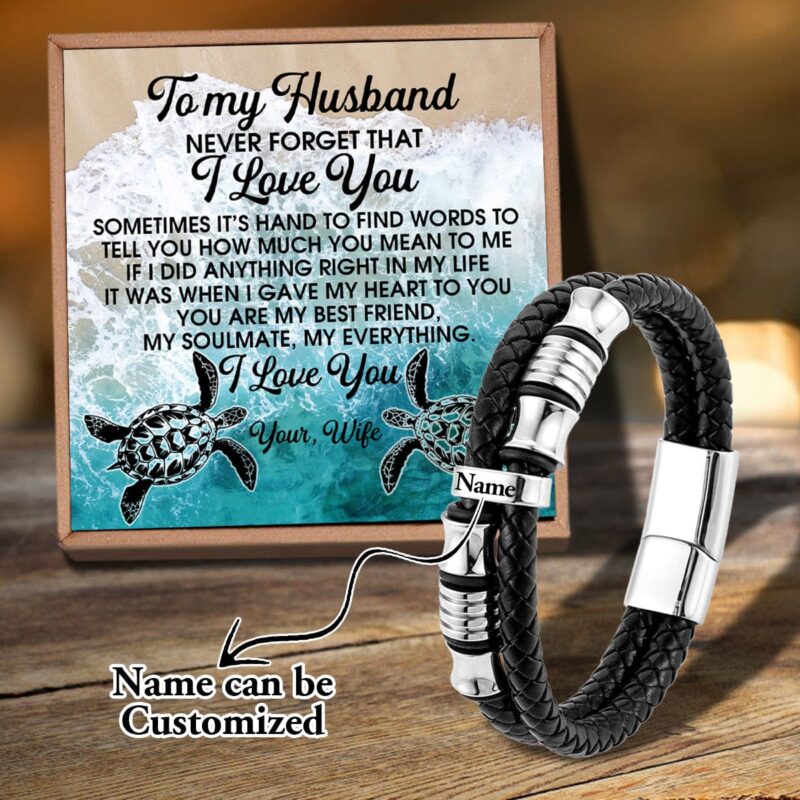 bracelets for husband to my husband never forget that i love you personalized name bracelet giveme gifts 31202315436093