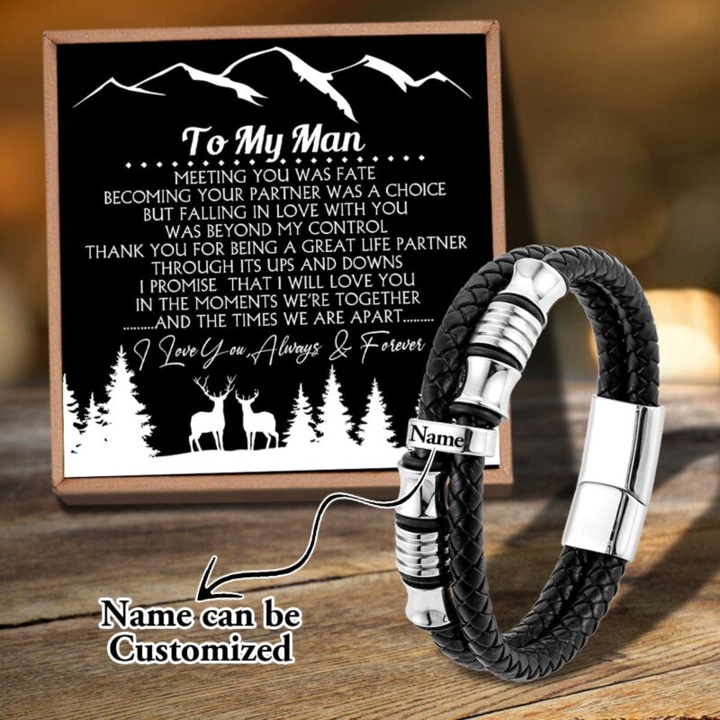 bracelets for husband to my man i love you always and forever personalized name bracelet giveme gifts 31202857812029