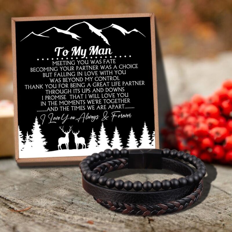 bracelets for husband to my man meeting you was fate black beaded bracelets for men giveme gifts 29574100713533