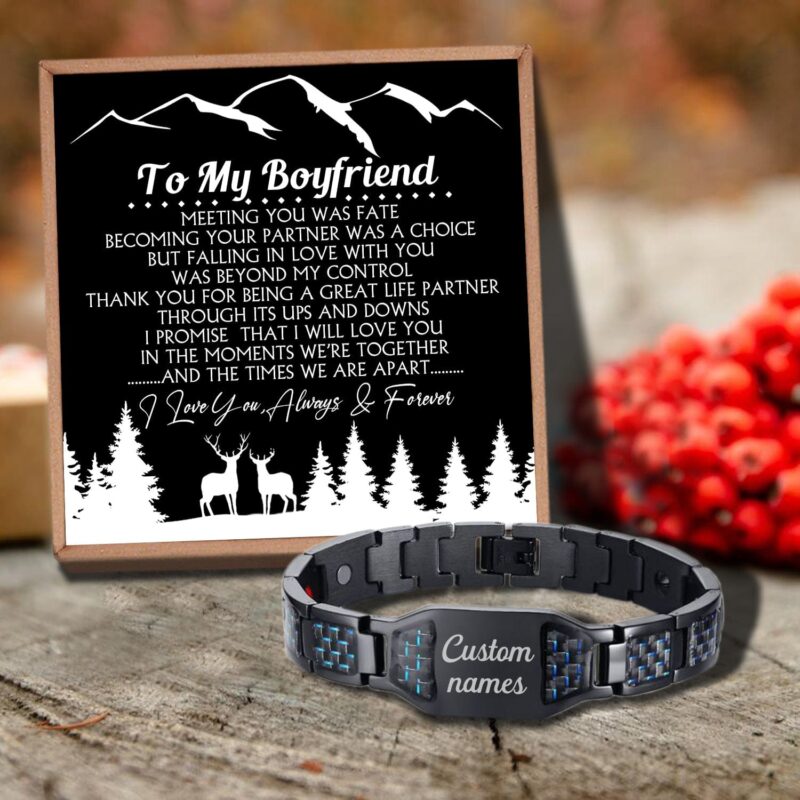 bracelets for lovers to my boyfriend i love you always and forever customized name bracelet giveme gifts 31073096630333