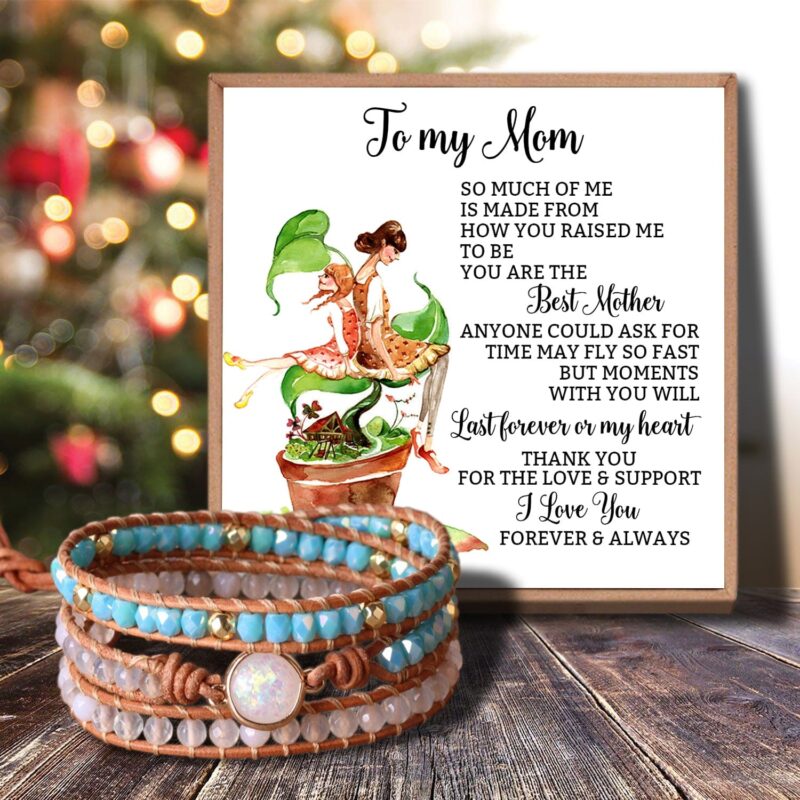 bracelets for mom to my mom thank you for the love and support crystal beaded bracelet giveme gifts 30555709243453