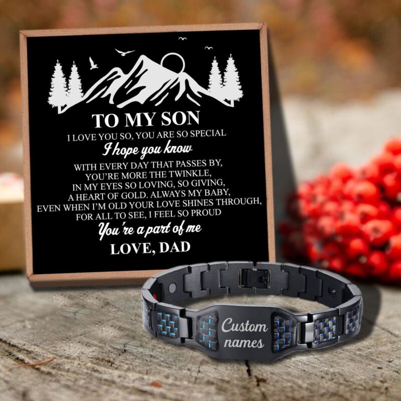 bracelets for son dad to son you are a part of me customized name bracelet giveme gifts 29597271359549