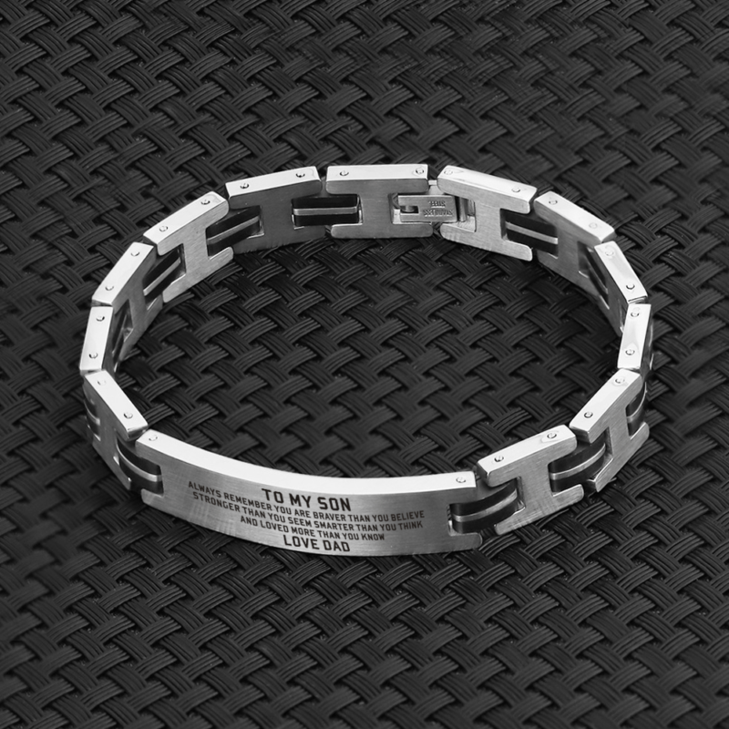 bracelets for son dad to son you are loved more engraved men s bracelet giveme gifts 28364524486717
