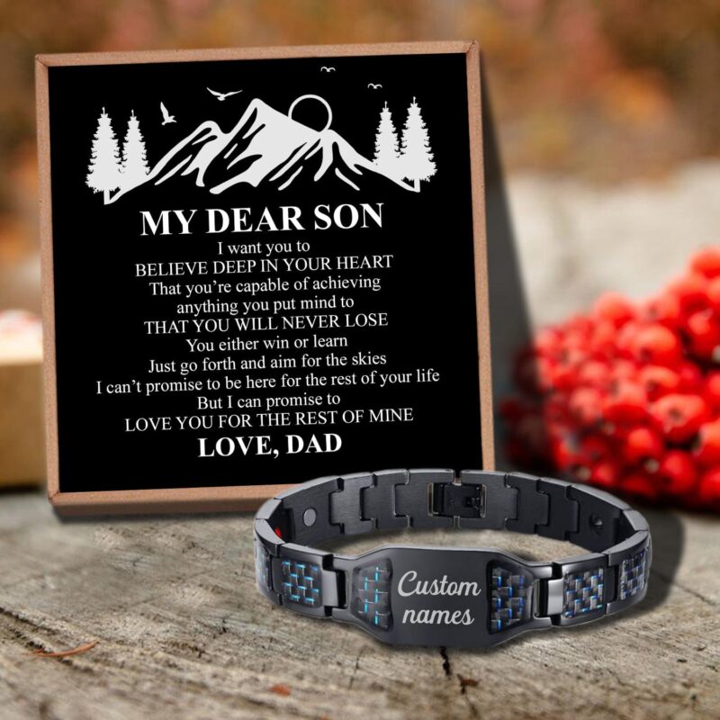 bracelets for son dad to son you will never lose customized name bracelet giveme gifts 29597250388029