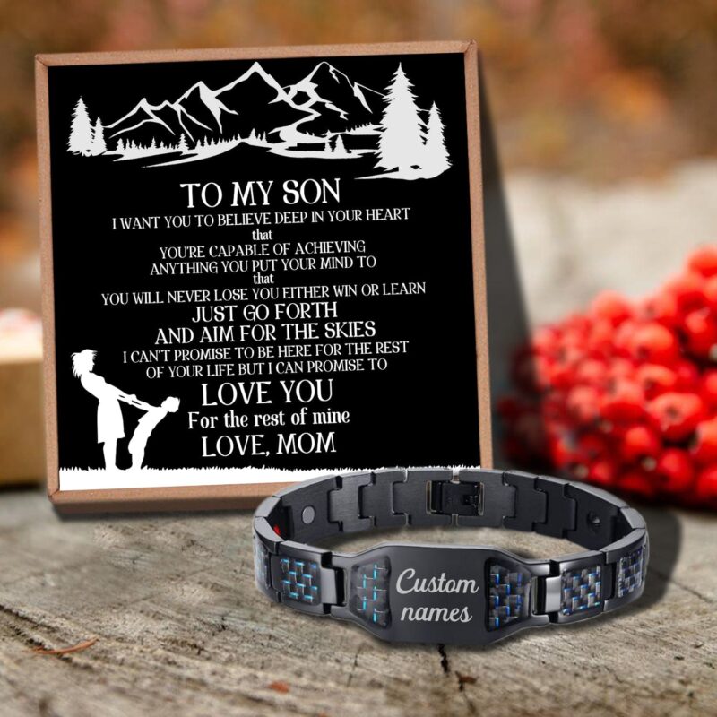 bracelets for son mom to son believe deep in your heart customized name bracelet giveme gifts 29581854048317