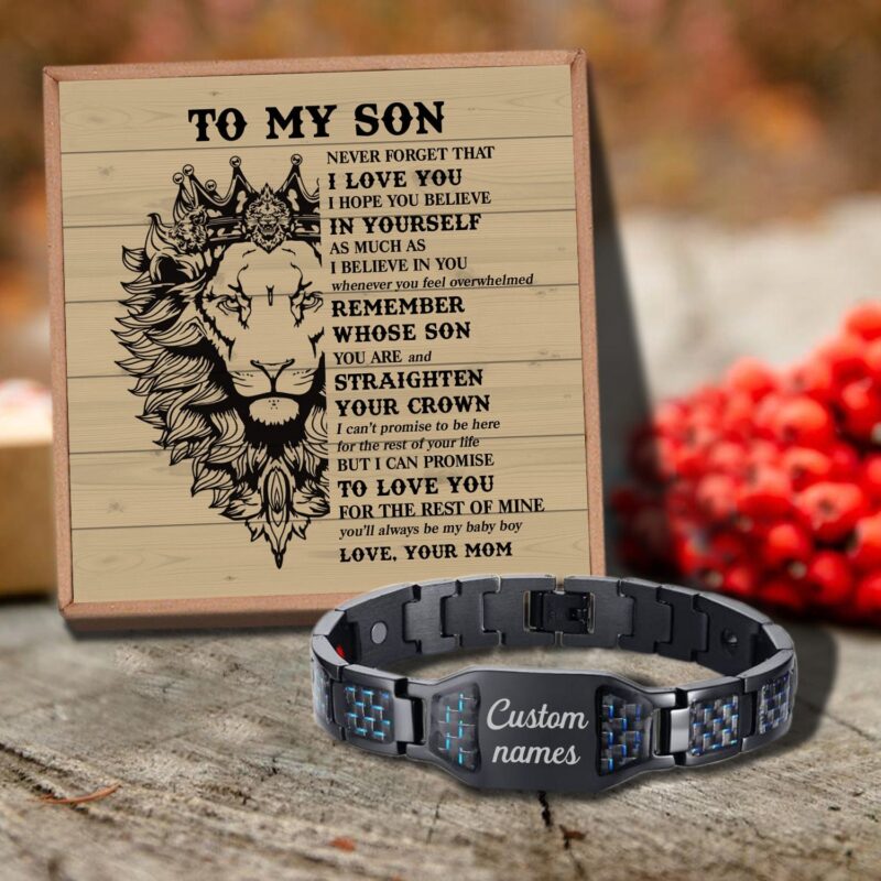 bracelets for son mom to son believe in yourself customized name bracelet giveme gifts 29636307583037