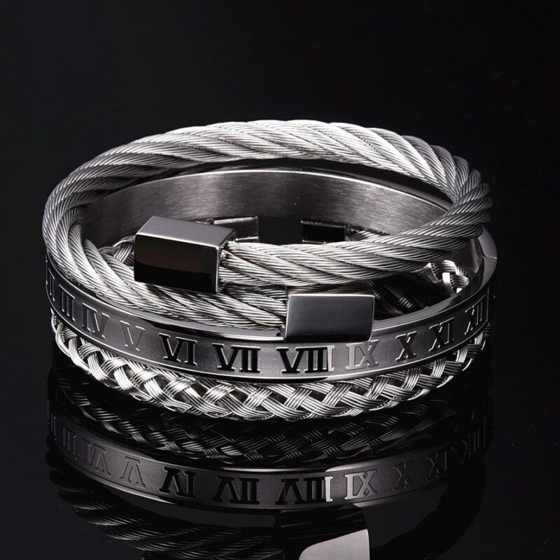 bracelets for son mom to son i love you roman numeral bangle weave bracelets set giveme gifts 28368499671101