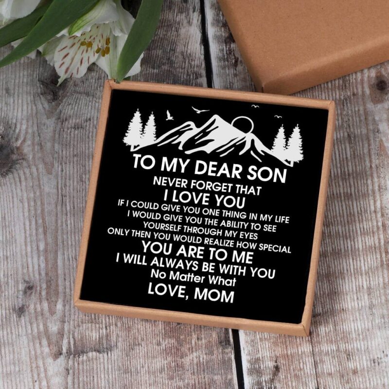 bracelets for son mom to son i will always be with you black beaded bracelets for men giveme gifts 29196767690813