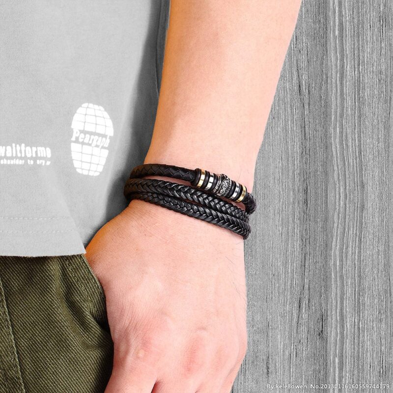 bracelets for son mom to son i will always have your back braided leather bracelet giveme gifts 31440054943805