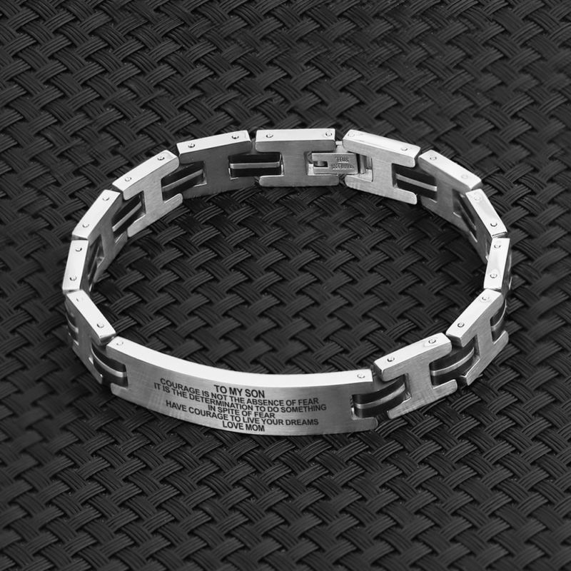 bracelets for son mom to son live your dreams engraved men s bracelet giveme gifts 28364551389245