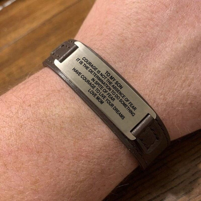bracelets for son mom to son live your dreams men s leather bracelet giveme gifts 28336875339837