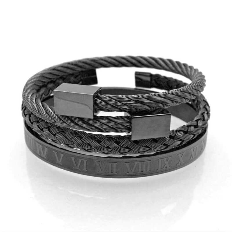 bracelets for son mom to son proud of the man roman numeral bracelet set black giveme gifts 28373096464445
