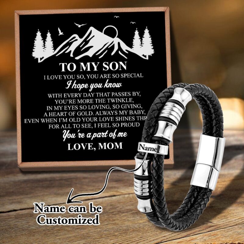 bracelets for son mom to son you are a part of me personalized name bracelet giveme gifts 31077265899581