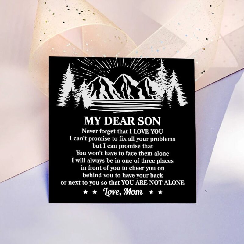 bracelets for son mom to son you are not alone personalized name bracelet giveme gifts 31077476073533