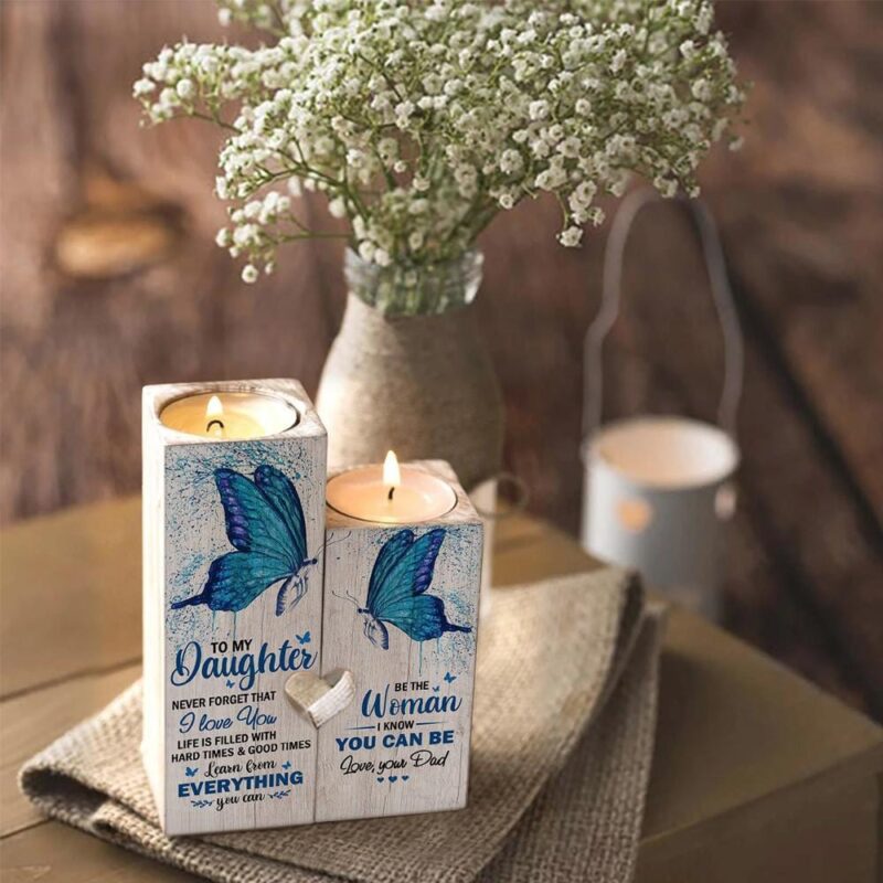 candle holders dad to daughter i know you can be wooden candle holders giveme gifts 16771032481853