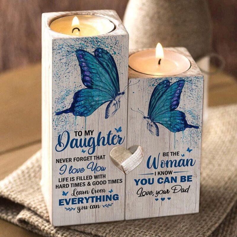 candle holders dad to daughter i know you can be wooden candle holders giveme gifts 31073508458557