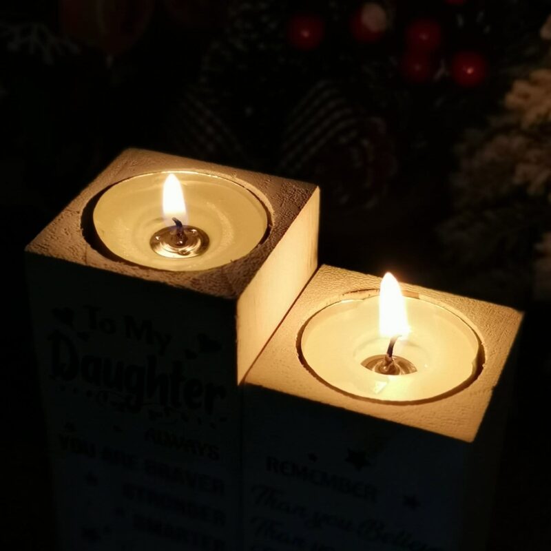 candle holders grandpa to granddaughter you are loved more wooden candle holders giveme gifts 16574179639357