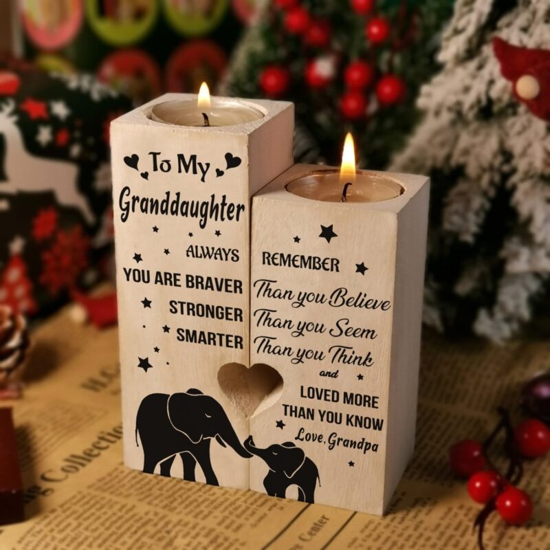 candle holders grandpa to granddaughter you are loved more wooden candle holders giveme gifts 16574179672125