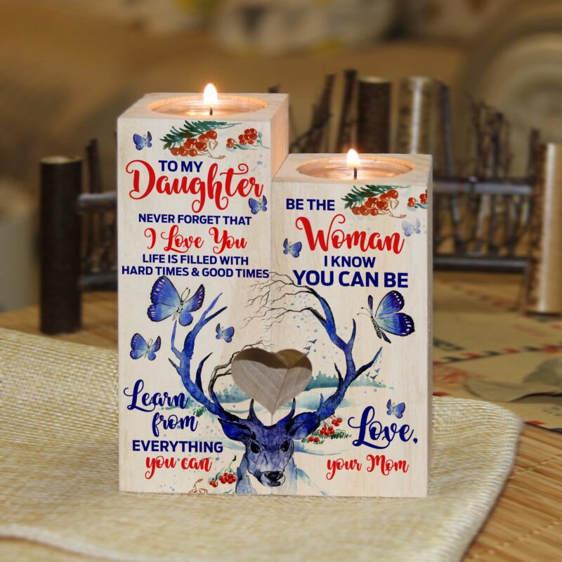 candle holders mom to daughter i love you wooden candle holders giveme gifts 16807955890237