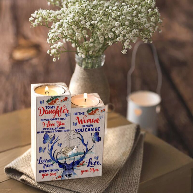 candle holders mom to daughter i love you wooden candle holders giveme gifts 16807955923005
