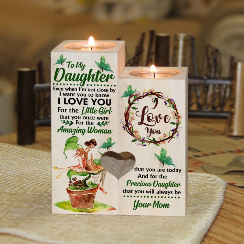candle holders mom to daughter little girl wooden candle holders giveme gifts 16808109178941