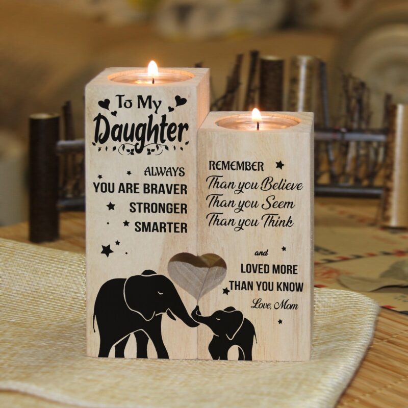 candle holders mom to daughter you are loved more than you know wooden candle holders giveme gifts 16527747874877