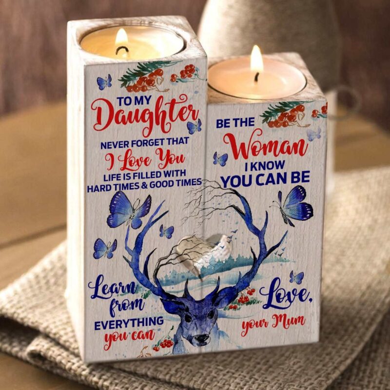 candle holders mum to daughter i love you wooden candle holders giveme gifts 16808095907901