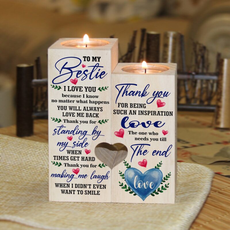 candle holders to my bestie thank you for standing by my side wooden candle holders giveme gifts 31079871348797