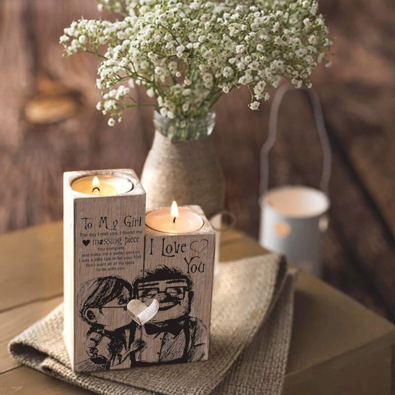candle holders to my girl i found my missing piece wooden candle holders giveme gifts 31080944631869