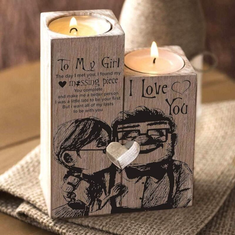 candle holders to my girl i found my missing piece wooden candle holders giveme gifts 31080944861245