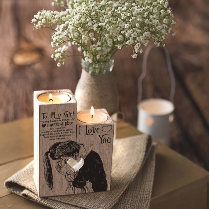 candle holders to my girl i love you wooden candle holders giveme gifts 16524464422973