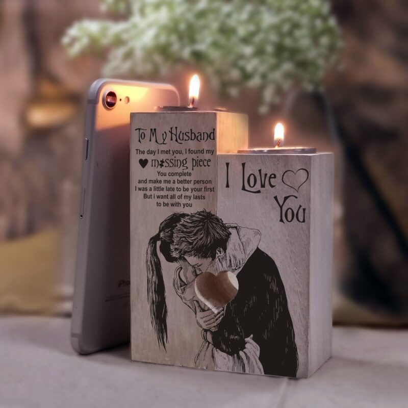 candle holders to my husband i love you wooden candle holders giveme gifts 16529285742653 scaled